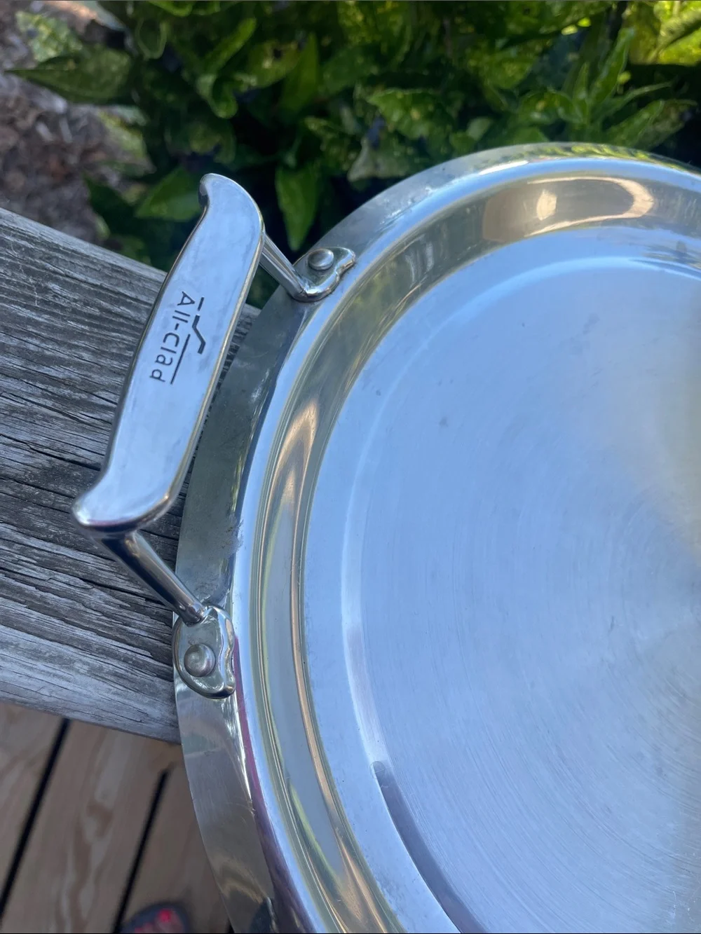 All-Clad Stainless Steel Round Serving Tray with Handles